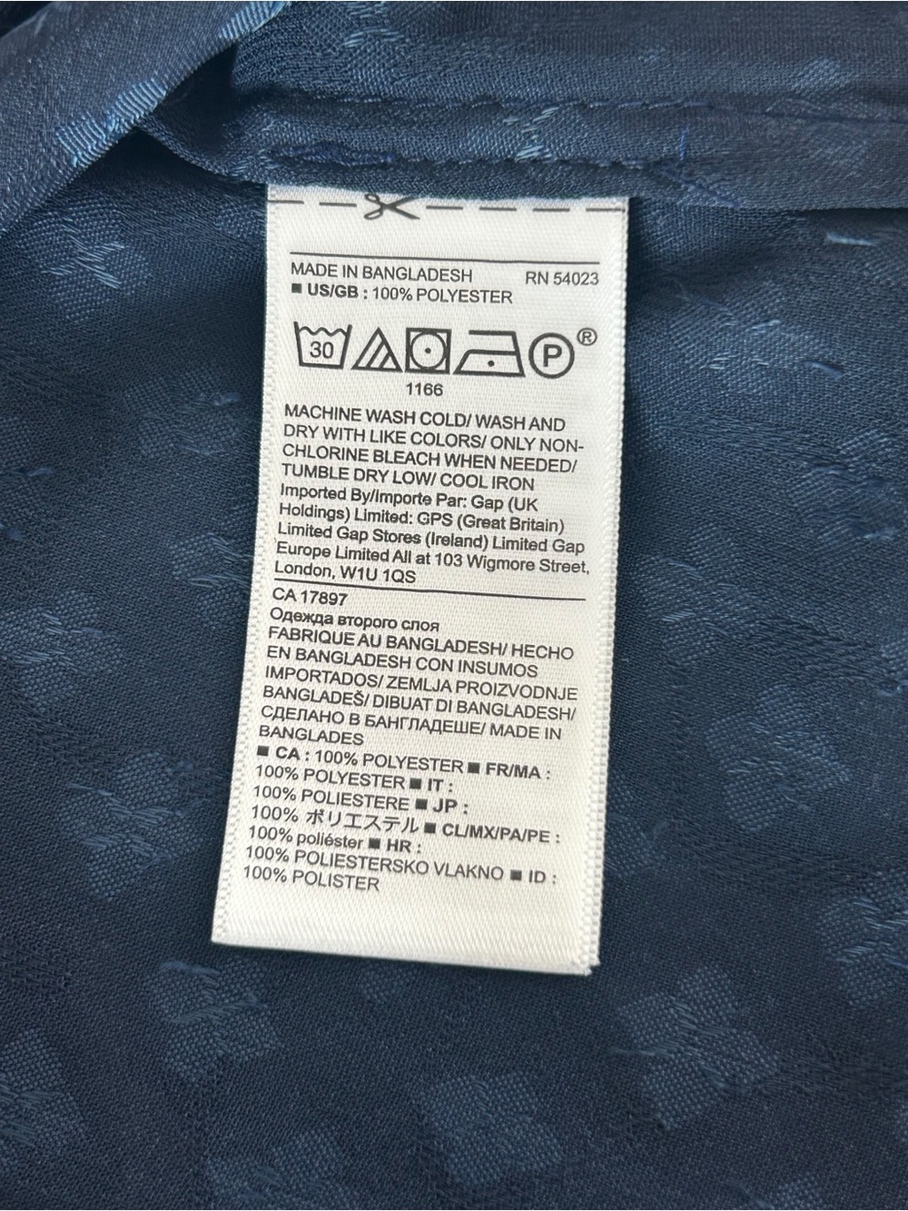 4/$20 Banana Republic Dillon Classic Fit Navy Textured Jacquard Ruffle Blouse S - Picture 5 of 5